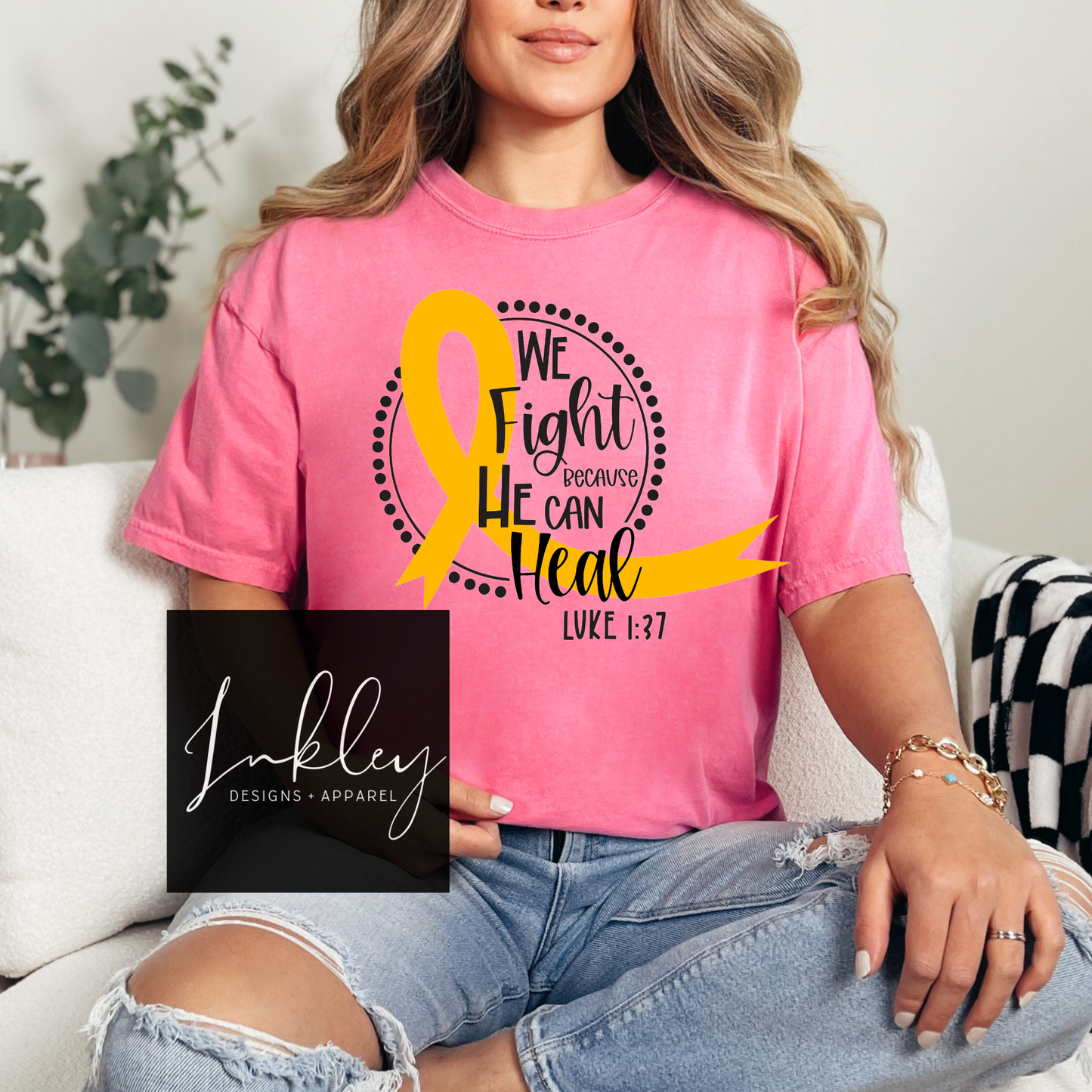 We Fight because He Can Heal T-shirt
