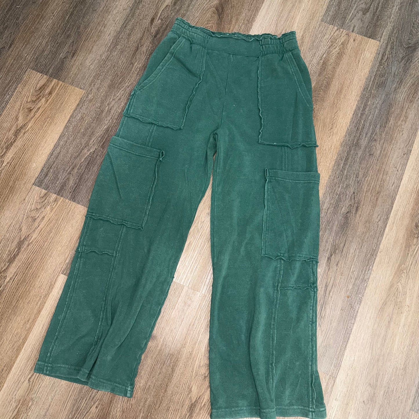 Mineral Washed Oversized Cargo Sweatpants