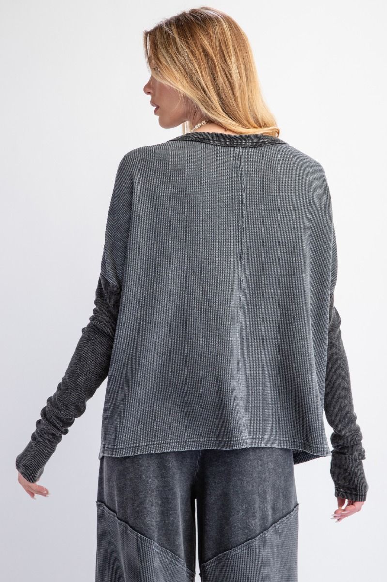 Black Waffle Long Sleeve