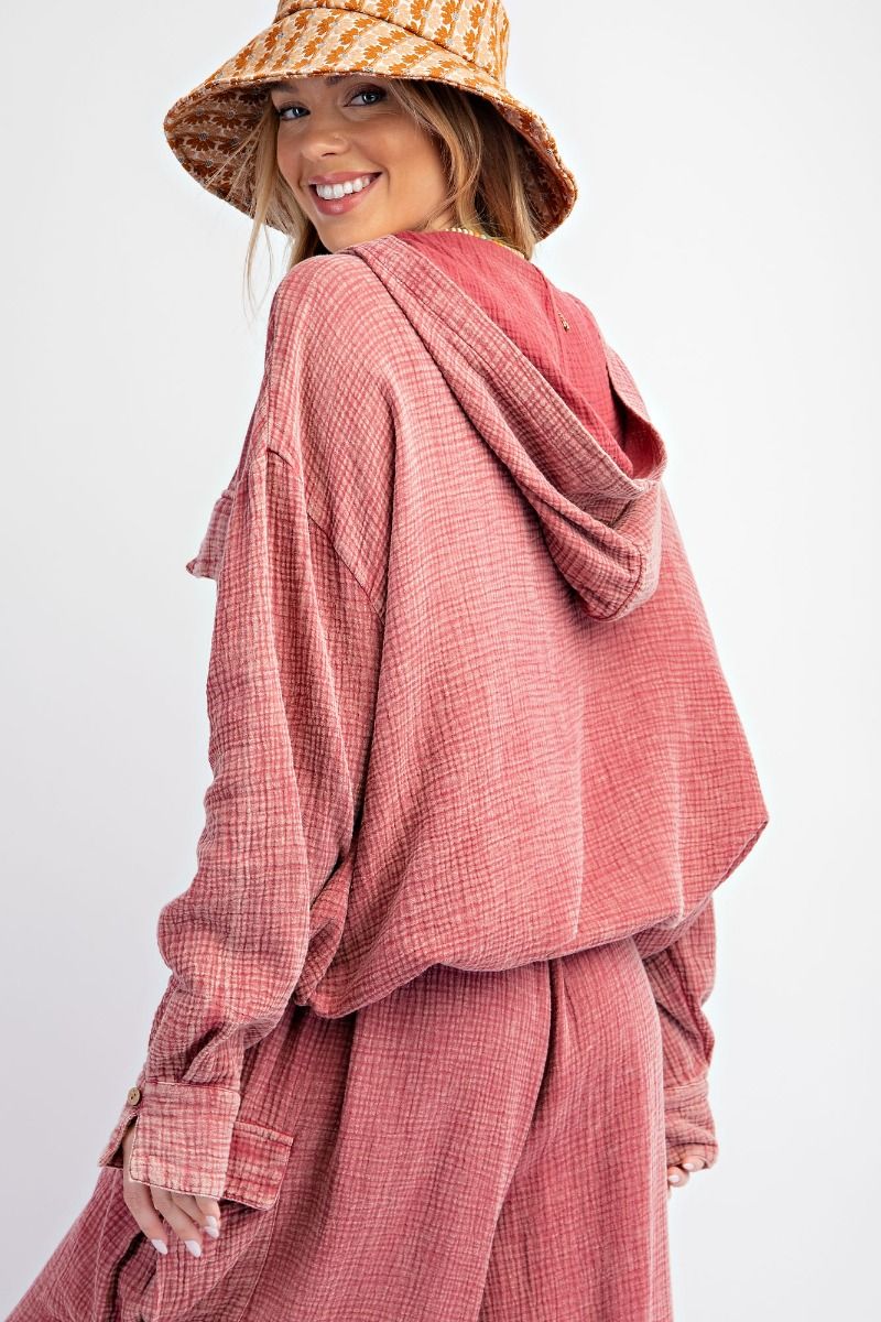 Raspberry Waffle Jacket