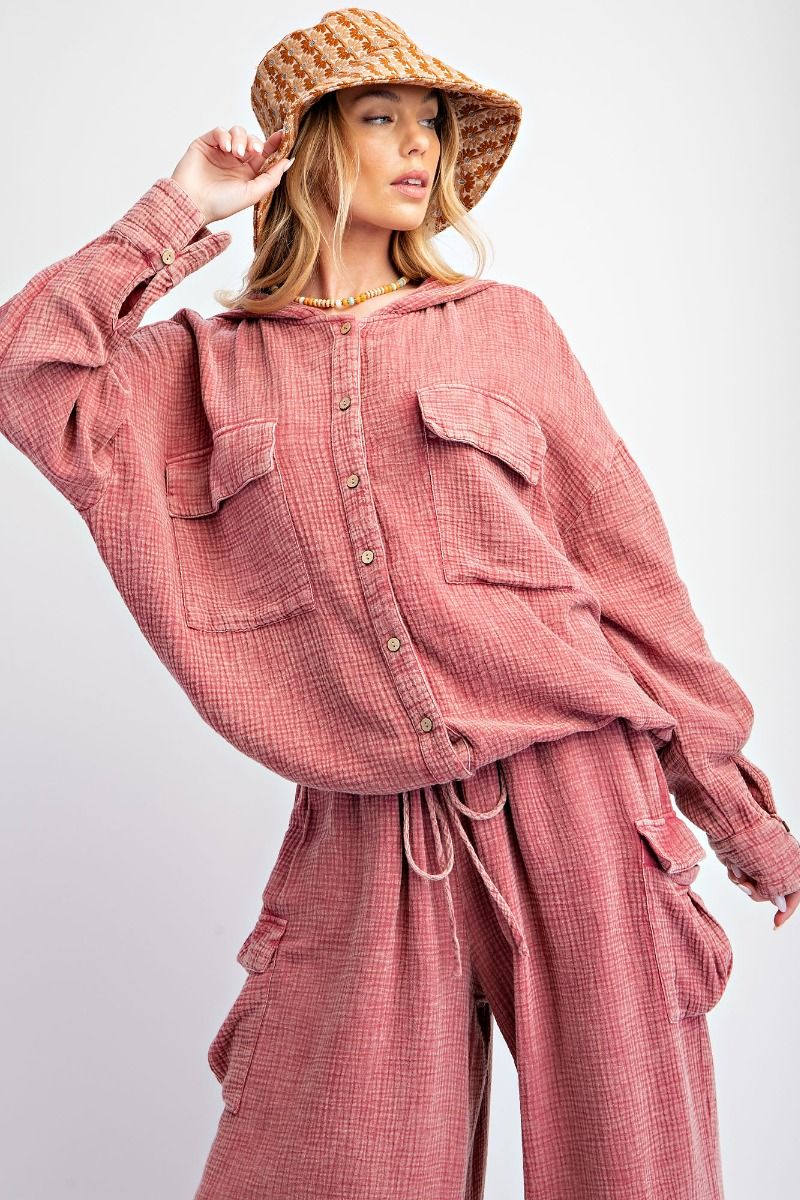 Raspberry Waffle Jacket