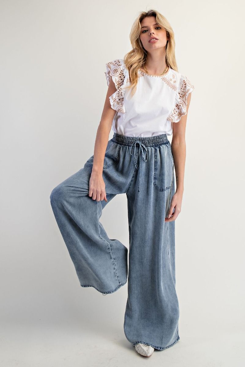 Denim Chambray Pants