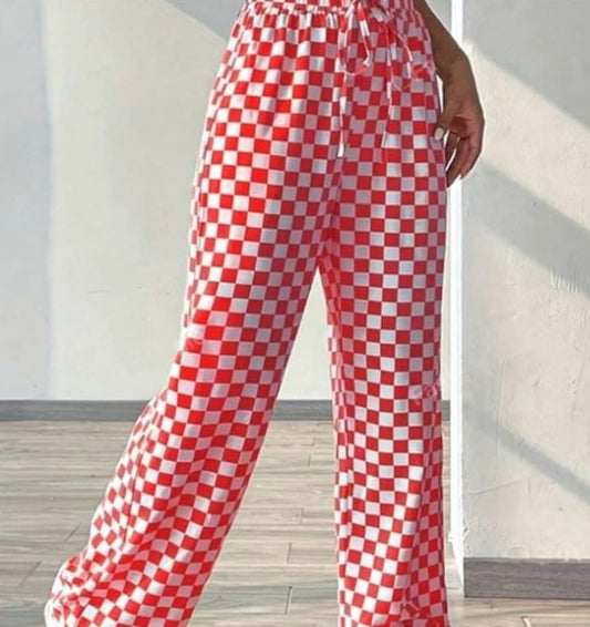 Red Checkered Pants