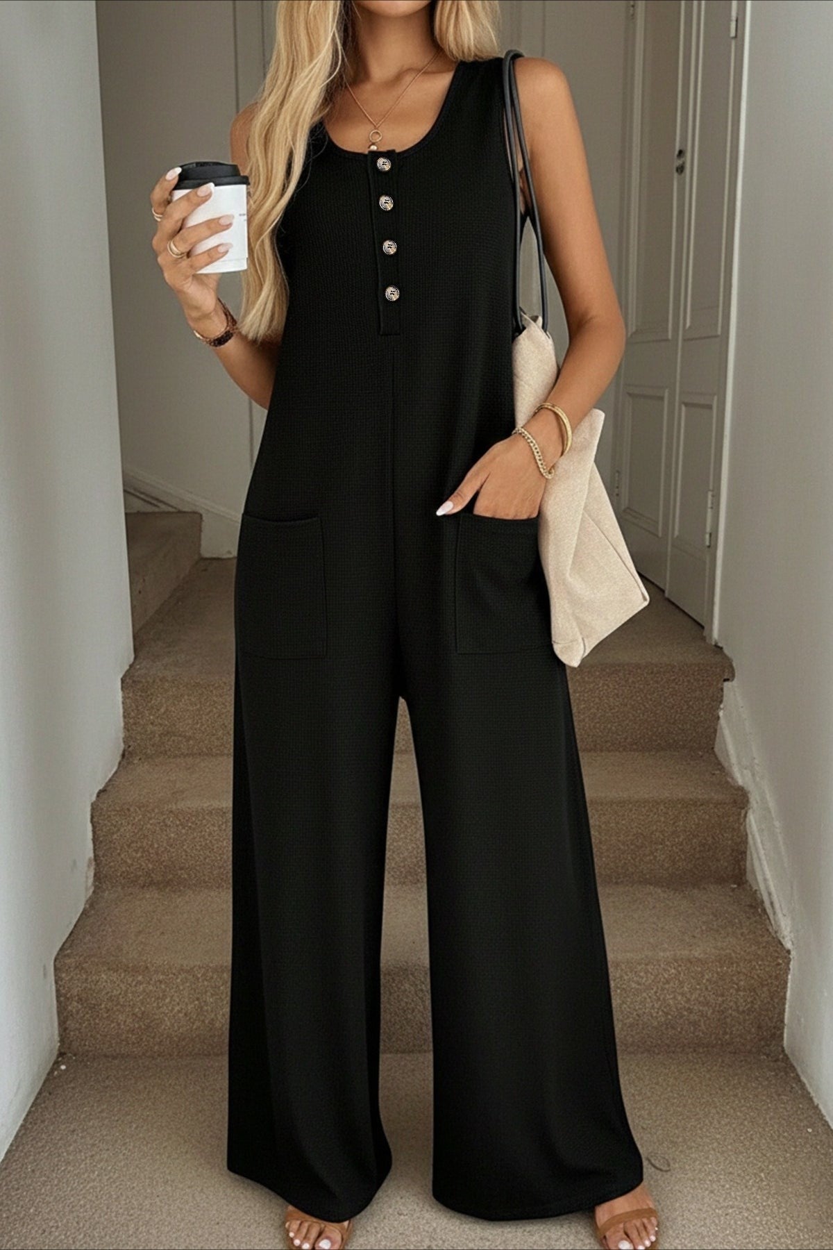 Casual Loose Strap Jumpsuit For Women