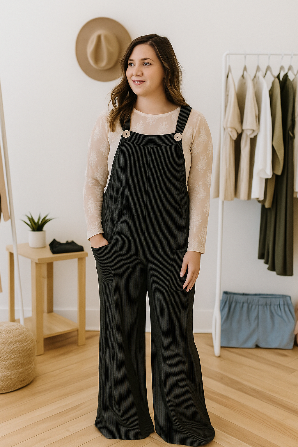 Ribbed Overalls