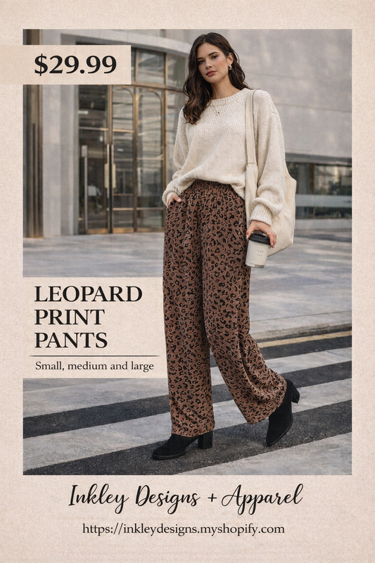 Leopard Corduroy Pants