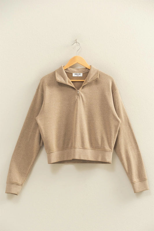 Half-Zip Burnout French Terry Pullover