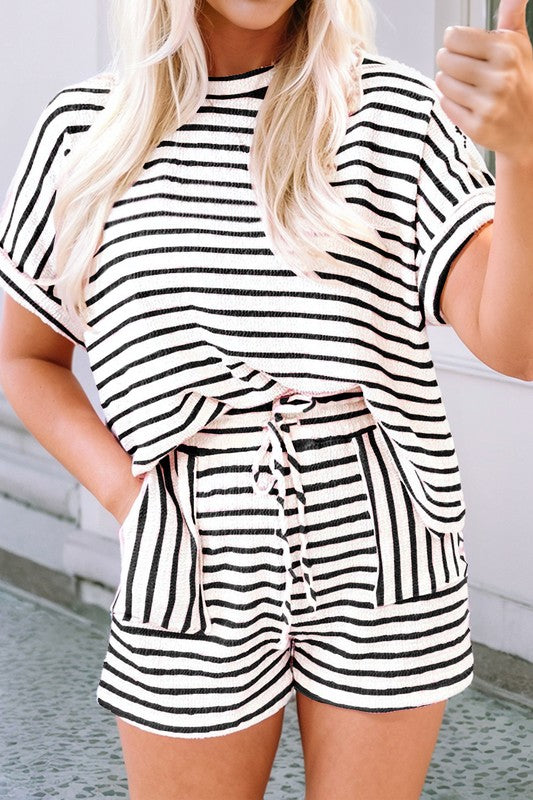 Striped Shorts Set