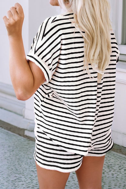 Striped Shorts Set
