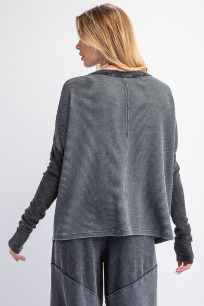 Black Waffle Long Sleeve