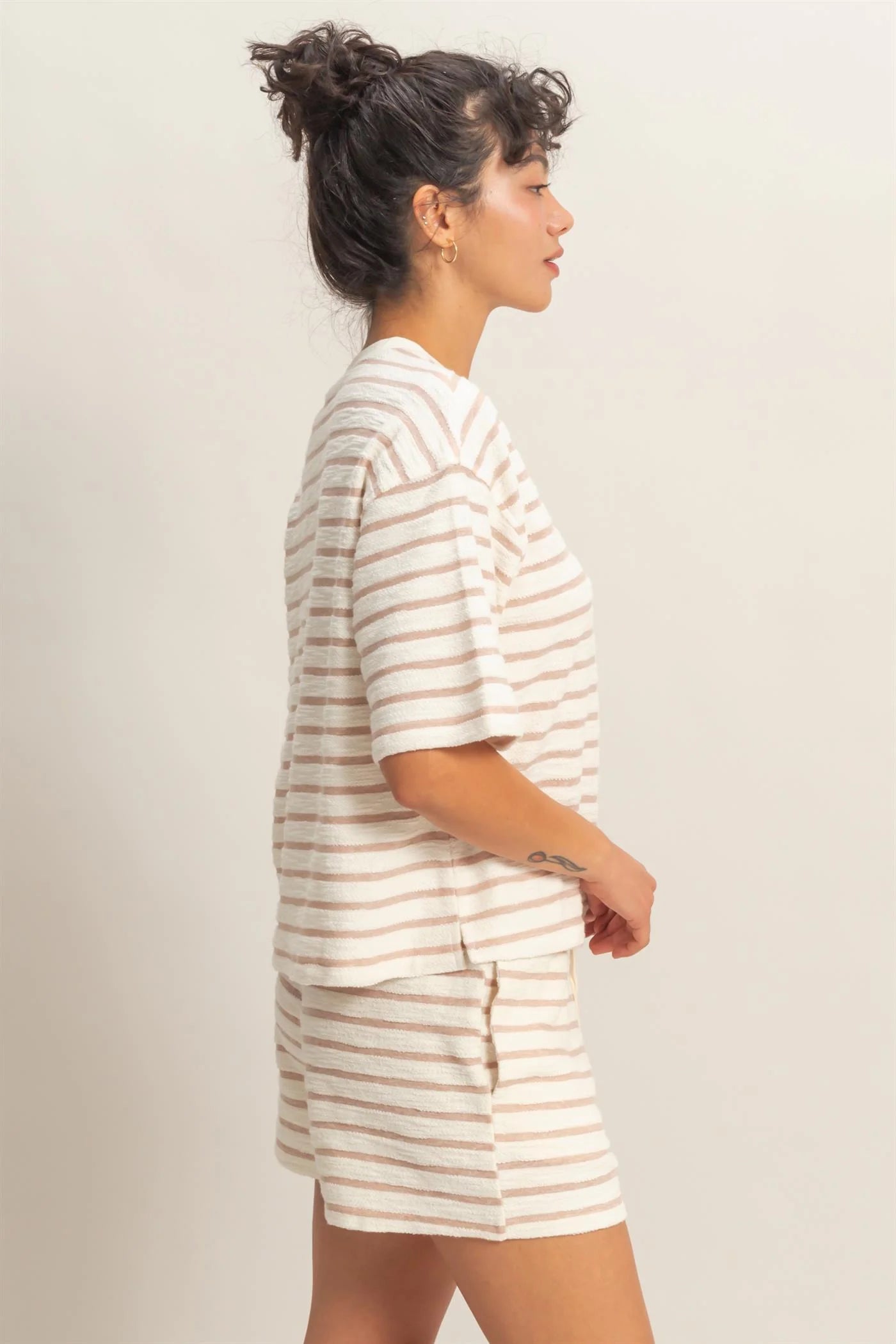 French Terry Crew Neck Top