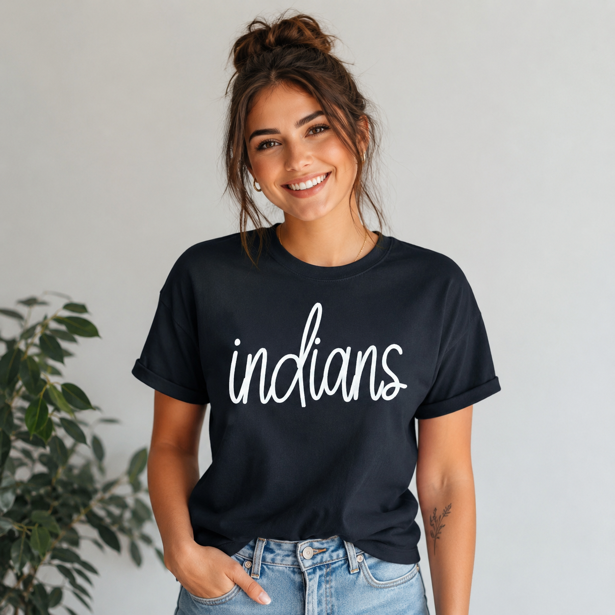 Indians Puff Print T-shirt